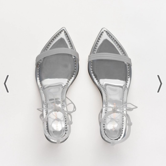 [ GOOD AMERICAN ] Cinder-f*ckin-ella Clear Lucite Silver Wedge Heels : 8 : NWT - Picture 7 of 7